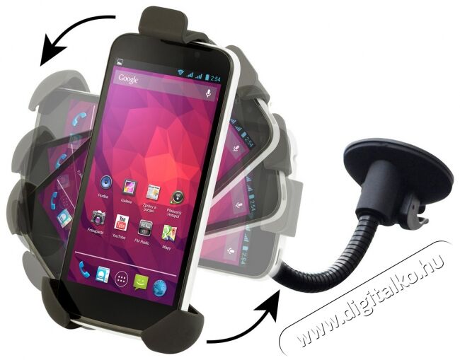 Yenkee YSM 402L - Autós mobil telefon tartó Autóhifi / Autó felszerelés - Autós tartó - 288070