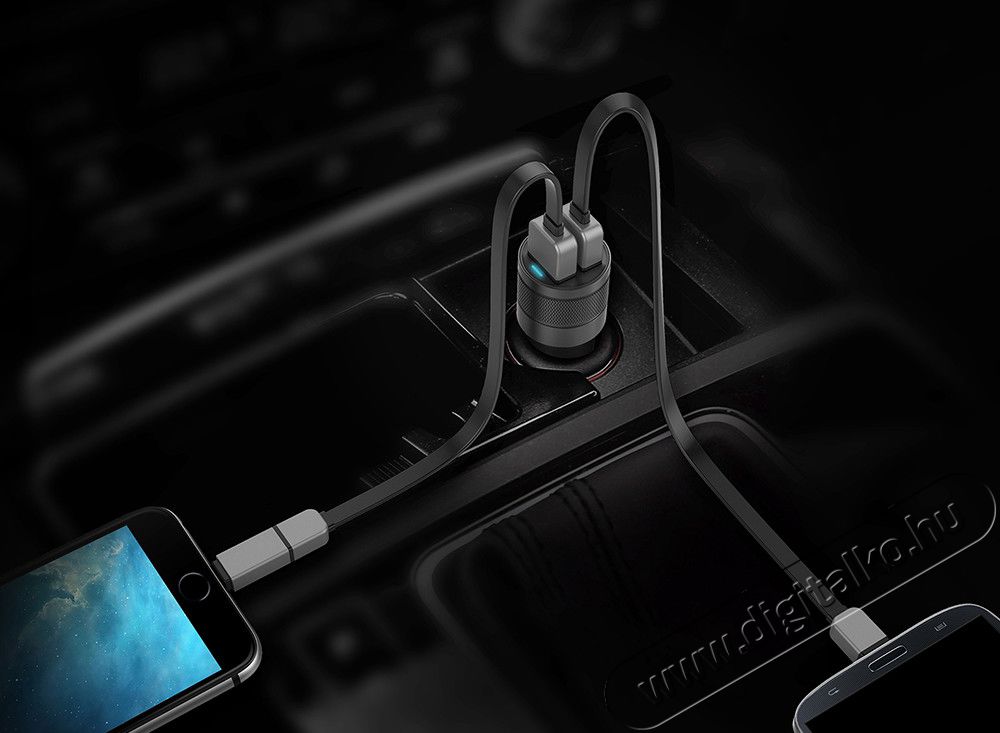 Yenkee YAC 2048BK Dual USB autós töltő Autóhifi / Autó felszerelés - Autós töltő / szivargyújtó adapter - 307179