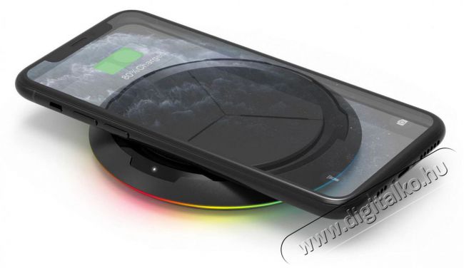 Yenkee YAC 5100 RGB vezeték nélküli töltő 10W - fekete Mobil / Kommunikáció / Smart - Mobiltelefon kiegészítő / tok - Hálózati-, autós töltő - 376912