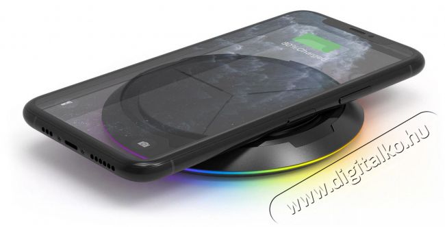 Yenkee YAC 5100 RGB vezeték nélküli töltő 10W - fekete Mobil / Kommunikáció / Smart - Mobiltelefon kiegészítő / tok - Hálózati-, autós töltő - 376912