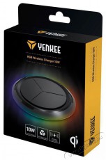 Yenkee YAC 5100 RGB vezeték nélküli töltő 10W - fekete Mobil / Kommunikáció / Smart - Mobiltelefon kiegészítő / tok - Hálózati-, autós töltő - 376912
