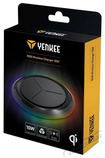 Yenkee YAC 5100 RGB vezeték nélküli töltő 10W - fekete Mobil / Kommunikáció / Smart - Mobiltelefon kiegészítő / tok - Hálózati-, autós töltő - 376912