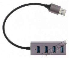 Yenkee YHB 4300 USB 3.0 HUB 4x alumínium elosztó Háztartás / Otthon / Kültér - Világítás / elektromosság - Hálózati elosztó / hosszabbító / adapter - 376926