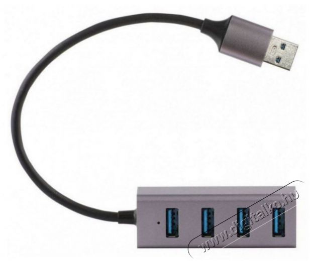 Yenkee YHB 4300 USB 3.0 HUB 4x alumínium elosztó Háztartás / Otthon / Kültér - Világítás / elektromosság - Hálózati elosztó / hosszabbító / adapter - 376926
