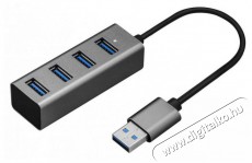 Yenkee YHB 4300 USB 3.0 HUB 4x alumínium elosztó Háztartás / Otthon / Kültér - Világítás / elektromosság - Hálózati elosztó / hosszabbító / adapter - 376926