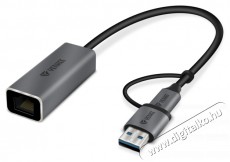 Yenkee YTC 013 gigabites ethernet adapter USB 3.0 és USB-C 3.1 portokkal Tv kiegészítők - Kábel / csatlakozó - Csatlakozó / elosztó / átalakító - 376957