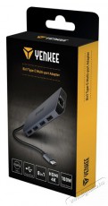 Yenkee YTC 081 Multiport USB-C HUB 8 az 1-ben elosztó Iroda és számítástechnika - Notebook kiegészítő - USB hub / elosztó - 376960