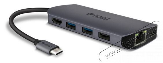 Yenkee YTC 081 Multiport USB-C HUB 8 az 1-ben elosztó Iroda és számítástechnika - Notebook kiegészítő - USB hub / elosztó - 376960