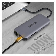 Yenkee YTC 081 Multiport USB-C HUB 8 az 1-ben elosztó Iroda és számítástechnika - Notebook kiegészítő - USB hub / elosztó - 376960