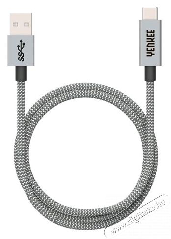 Yenkee YCU 311 GY USB-A - USB-C adatkábel Mobil / Kommunikáció / Smart - Mobiltelefon kiegészítő / tok - Kábel / átalakító - 379383