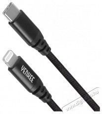 Yenkee YCU 631 MFi BK USB C/lightning 1m Mobil / Kommunikáció / Smart - Mobiltelefon kiegészítő / tok - Kábel / átalakító - 400815