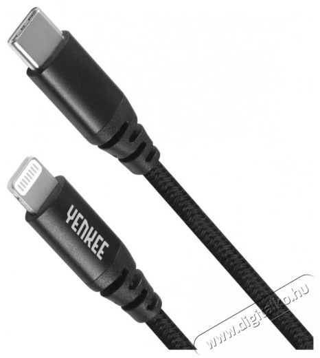 Yenkee YCU 631 MFi BK USB C/lightning 1m Mobil / Kommunikáció / Smart - Mobiltelefon kiegészítő / tok - Kábel / átalakító - 400815