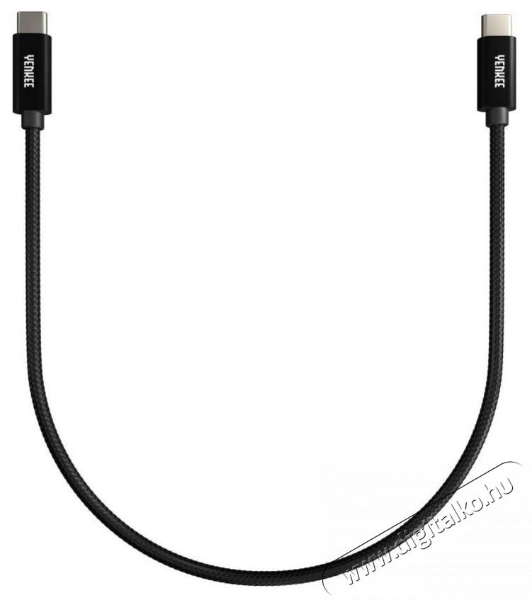 Yenkee YCU C02 BK k&aacute;bel USB C-C 2.0/ 0,2m Tv kieg&eacute;sz&iacute;tők - K&aacute;bel / csatlakoz&oacute; - USB k&aacute;bel - 400817