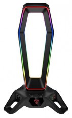 Yenkee YHB 3000 RGB gamer USB HUB és fejhallgató állvány Audio-Video / Hifi / Multimédia - Fül és Fejhallgatók - Fejhallgató kiegészítő - 457644