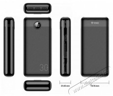 Yenkee YPB 3018 Power bank 18W 30 000mAh Újdonságok - Legfrissebb termékek - 451728