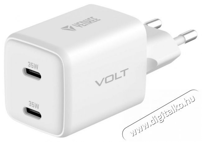 Yenkee YAC G35D VOLT Charger 2x18W GaN Mobil / Kommunikáció / Smart - Mobiltelefon kiegészítő / tok - Hálózati-, autós töltő - 495009