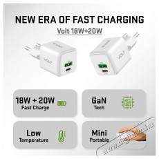 Yenkee YAC G38 VOLT Charger 18+20W GaN Mobil / Kommunikáció / Smart - Mobiltelefon kiegészítő / tok - Hálózati-, autós töltő - 495010