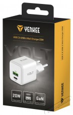 Yenkee YAC G38 VOLT Charger 18+20W GaN Mobil / Kommunikáció / Smart - Mobiltelefon kiegészítő / tok - Hálózati-, autós töltő - 495010