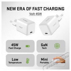 Yenkee YAC G45 VOLT Charger USB C 45W Mobil / Kommunikáció / Smart - Mobiltelefon kiegészítő / tok - Hálózati-, autós töltő - 495011