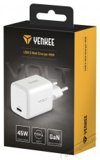 Yenkee YAC G45 VOLT Charger USB C 45W Mobil / Kommunikáció / Smart - Mobiltelefon kiegészítő / tok - Hálózati-, autós töltő - 495011