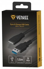 Yenkee YCU 011 BK USB A 3.0/Micro B 1,5m Iroda és számítástechnika - Számítógép tartozék - USB kábel - 495027