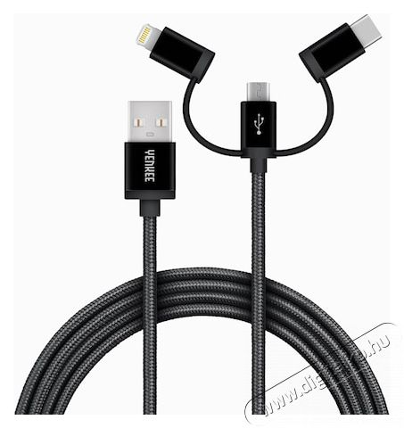 Yenkee YCU 400 BK cable USB / 3in1 / 1m Iroda és számítástechnika - Számítógép tartozék - USB kábel - 495033