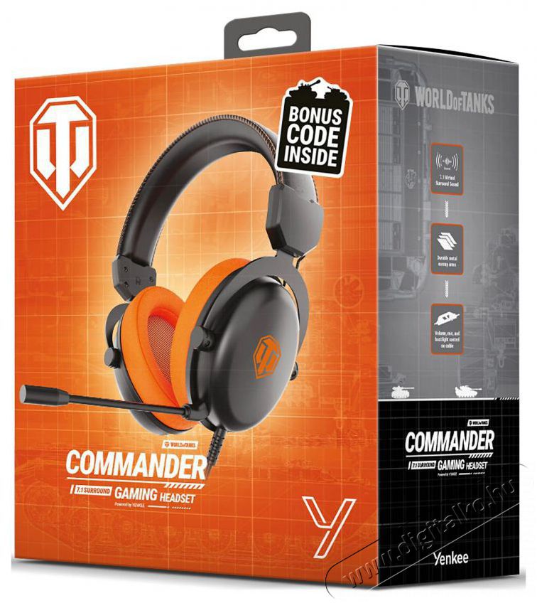 Yenkee YHP WT300 COMMANDER World of Tanks Audio-Video / Hifi / Multim&eacute;dia - F&uuml;l &eacute;s Fejhallgat&oacute;k - Fejhallgat&oacute; mikrofonnal / headset - 519281