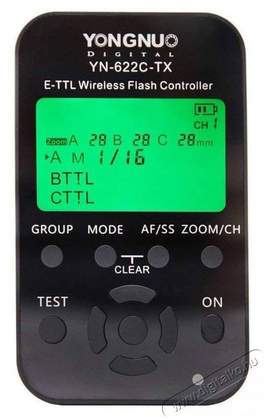 Yongnuo YN622TX Canon + 2db YN622C II kioldó szett Fényképezőgép / kamera - Sport kamera tartozékok - Távvezérlő - 319140