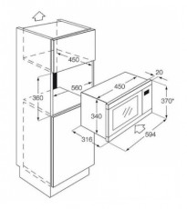 Zanussi ZNC12X mikrohullámú sütő Konyhai termékek - Mikrohullámú sütő - Mikrohullámú sütő (beépíthető) - 298558