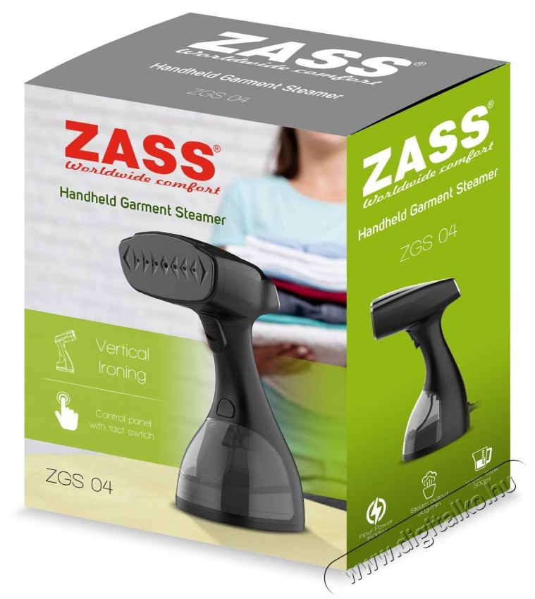 Zass ZGS 04 k&eacute;zi vasal&oacute;, hordozhat&oacute;, nagy teljes&iacute;tm&eacute;ny, 1500 W, gőznyom&aacute;s 30 g/perc, gyors gőz&ouml;l&eacute;s 30 m&aacute;sodperc alatt, alum&iacute;nium fűtőelem, &eacute;rintőkapcsol&oacute;s kezelőpanel H&aacute;ztart&aacute;s / Otthon / K&uuml;lt&eacute;r - Vasal&oacute; - Vasal&oacute; - 534746