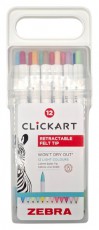 Zebra ClickArt nyomógombos 12 db-os filctoll készlet Iroda és számítástechnika - Számológép - Irodai - 507570