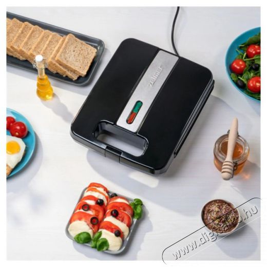 Zelmer ZSM7400 fekete szendvicssütő Konyhai termékek - Konyhai kisgép (sütés / főzés / hűtés / ételkészítés) - Melegszendvics / gofri sütő - 502106