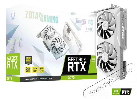 Zotac GAMING GeForce RTX 3070 Twin Edge OC White Edition LHR nVidia 8GB GDDR6 256bit PCIe videok&aacute;rtya Iroda &eacute;s sz&aacute;m&iacute;t&aacute;stechnika - Egy&eacute;b sz&aacute;m&iacute;t&aacute;stechnikai term&eacute;k - 461555