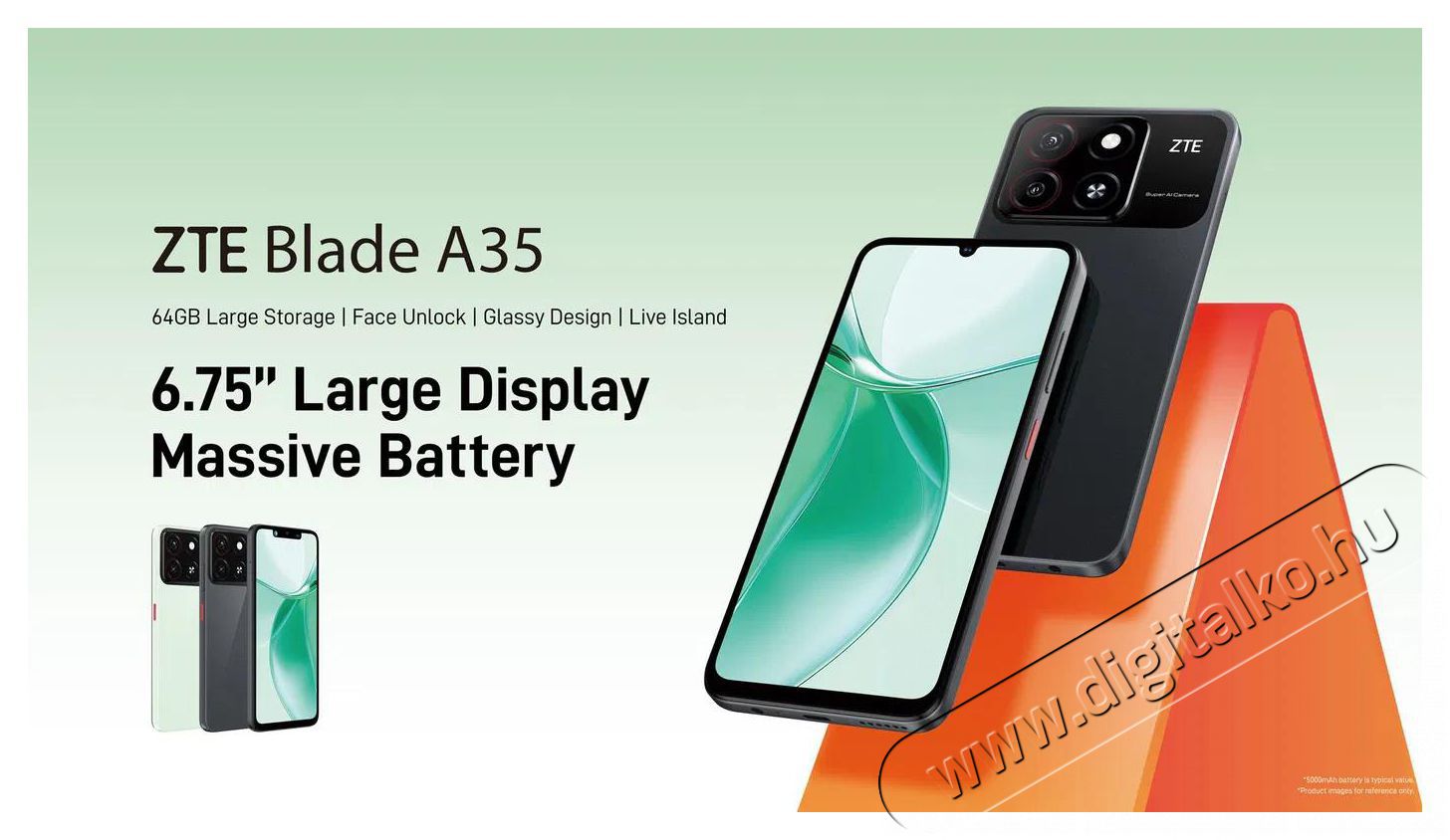 ZTE Blade A35 4GB/64GB Black Mobil / Kommunik&aacute;ci&oacute; / Smart - Okostelefon - Android - 528386