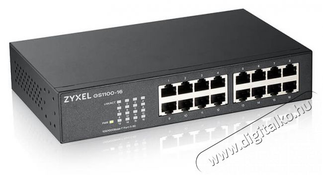 Zyxel GS1100-16 v3 16port 10/100/1000Mbps LAN Switch Iroda és számítástechnika - Hálózat - Switch - 392884