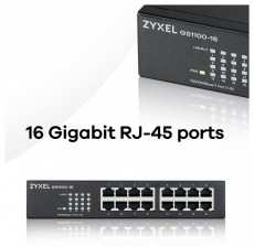 Zyxel GS1100-16 v3 16port 10/100/1000Mbps LAN Switch Iroda és számítástechnika - Hálózat - Switch - 392884