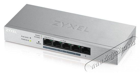 Zyxel GS1200-5HP v2 5port GbE LAN PoE (60W) web Menedzselhető asztali switch Iroda és számítástechnika - Hálózat - Switch - 392882