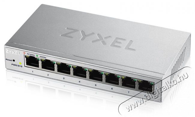 Zyxel GS1200-8 8port GbE LAN web Menedzselhető asztali switch Iroda és számítástechnika - Hálózat - Switch - 392881