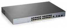 Zyxel GS1350-26HP 24x GbE LAN PoE (375W) 2x GbE RJ45/SFP Combo port smart menedzselhető CCTV PoE switch Iroda és számítástechnika - Hálózat - Switch - 392879