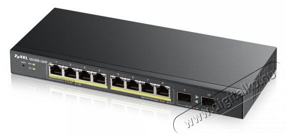 Zyxel GS1900-8HP v3 8port GbE LAN PoE (70W) smart menedzselhető switch Iroda és számítástechnika - Hálózat - Switch - 398479