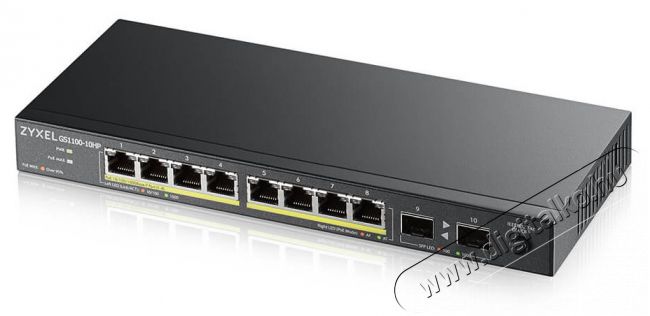 Zyxel GS1100-10HP 8x GbE LAN PoE (120W) 2x GbE SFP port PoE switch Iroda és számítástechnika - Hálózat - Switch - 431887